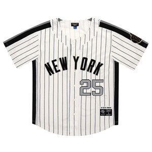 Ebbets NEW YORK BLACK YANKEES EFF NLB‎ PINSTRIPE BUTTON DOWN JERSEY size L nwt